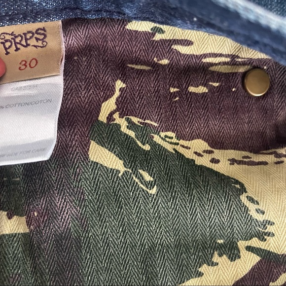 PRPS Demon Bruised Never Broken distressed blue men's Jeans Size 30 - Picture 7 of 9